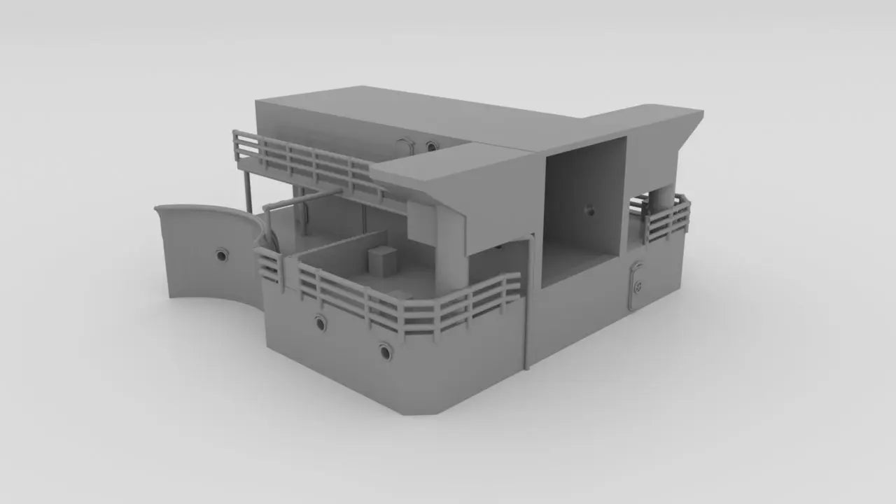 1/192 USN BB59 Mk51 Platform (Below Part) 3dspro