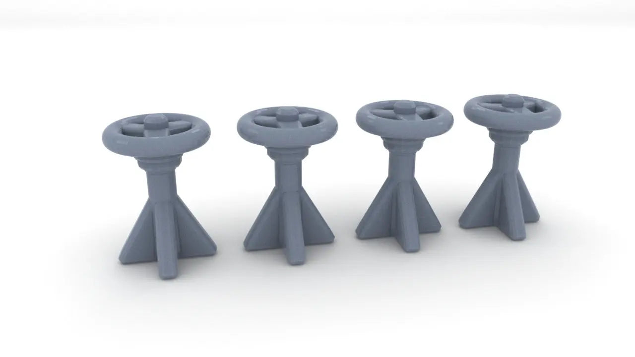 1/192 USN Control Wheels Set (4pcs) Resin3Dinteractive