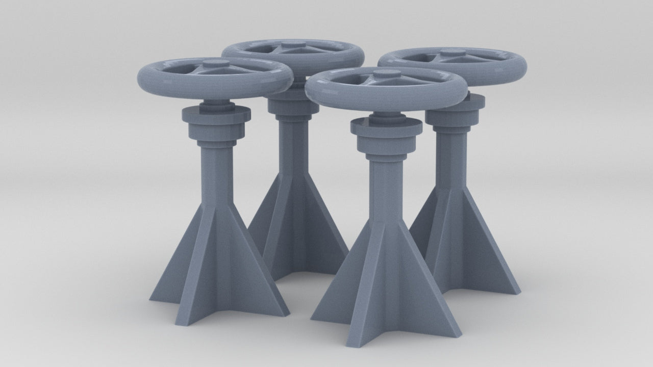 1/192 USN Control Wheels Set (4pcs) - distefan 3d print