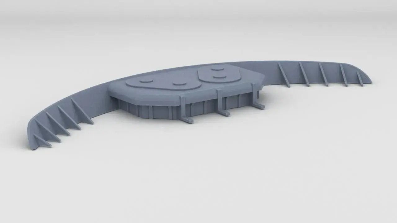 1/192 USS Massachusetts (BB-59) Breakwater - distefan 3d print