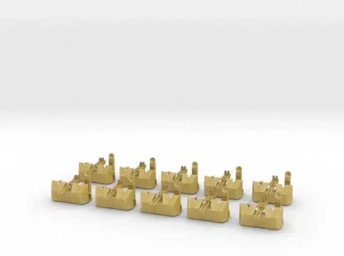 1/192 RN twin 40mm Bofors AA mount set 10pcs - distefan 3d print