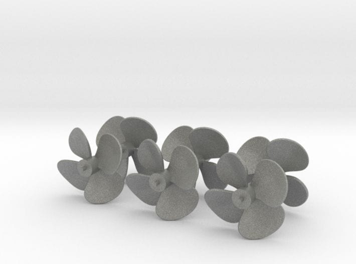 1/192 US Destroyers 4-Bladed Propellers Set 6pcs - Distefan 3D Print (Highly Detailed)