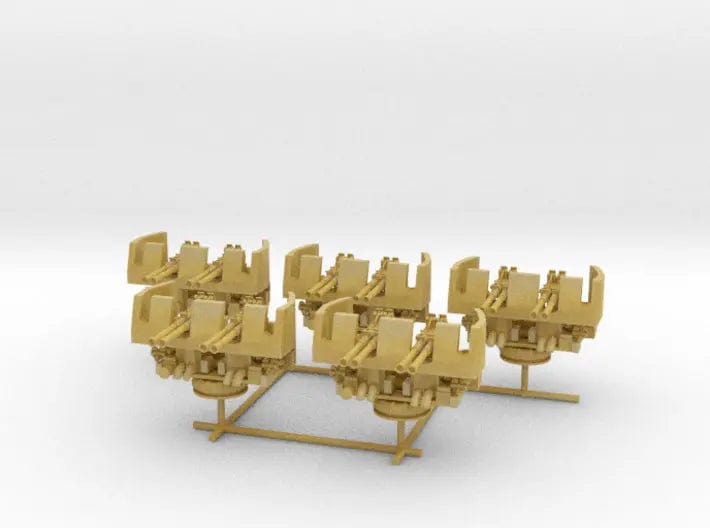 1/192 USN 40mm quad Bofors mount with shield set 5pcs