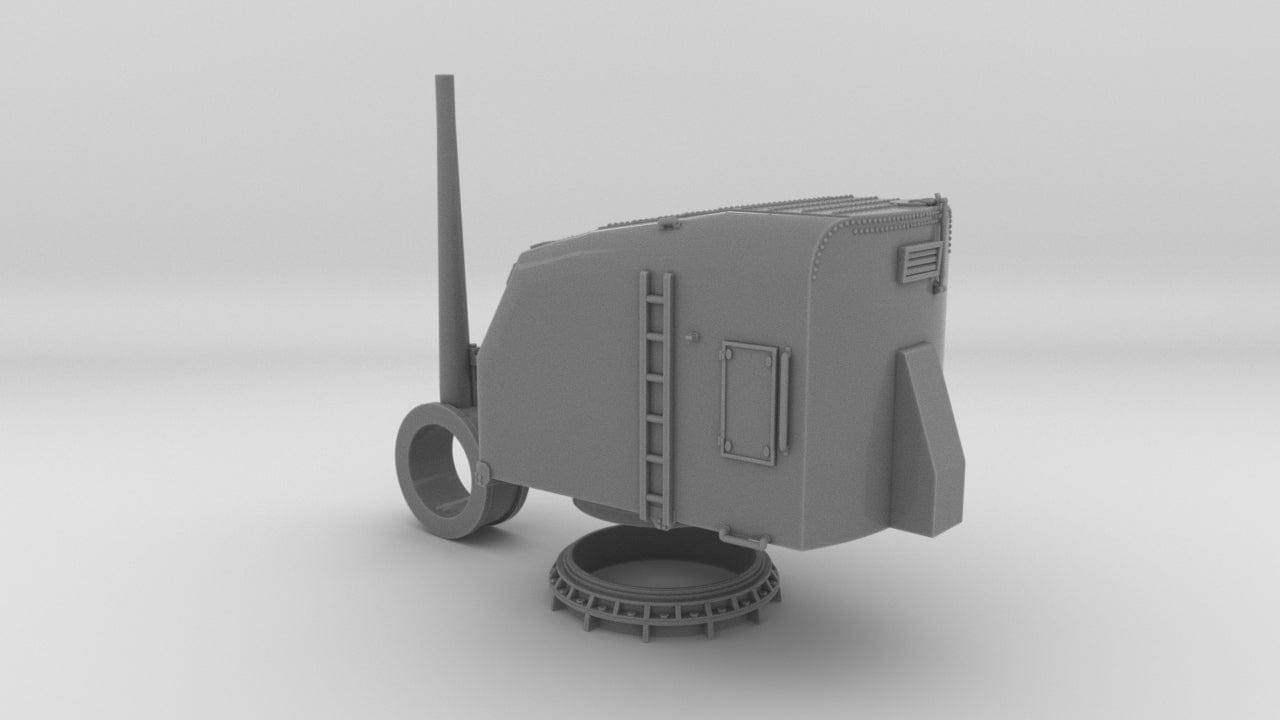 1/192 USN 5"/38 Cal. "Double Knuckle" Mount Hard, Late Set - distefan 3d print