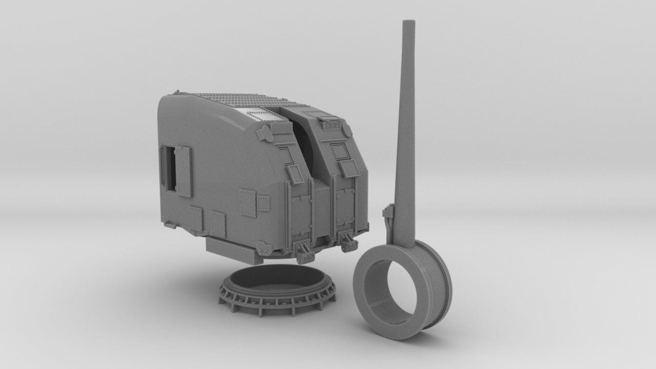 1/192 USN 5"/38 Cal. "Double Knuckle" Mount Hard, Late Set - distefan 3d print