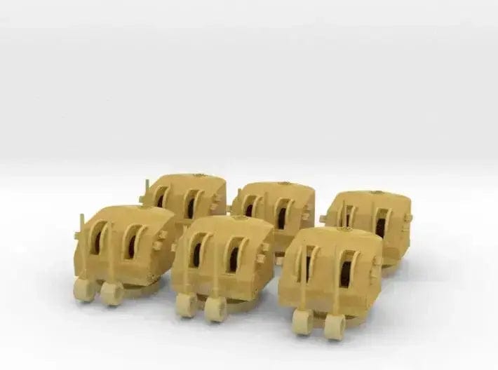 1/192 USN 5"/38 cal. Mk.12 twin mounts set 6pcs - distefan 3d print