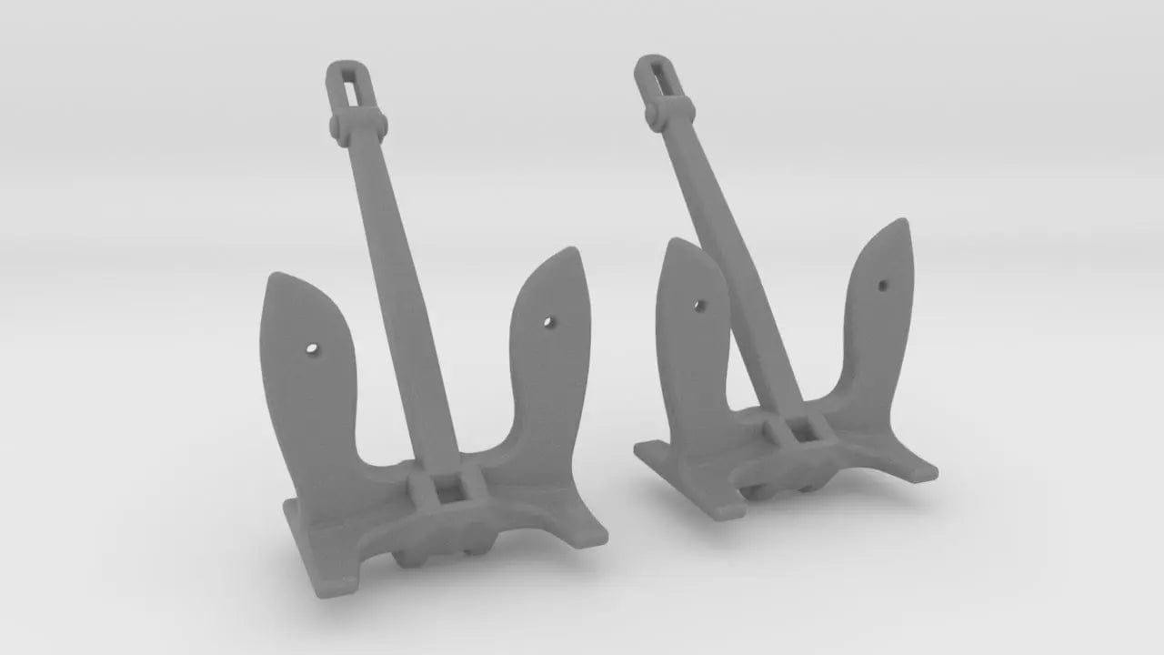 1/192 USN Anchors for Destroyers 4,000 lbs. Set - distefan 3d print