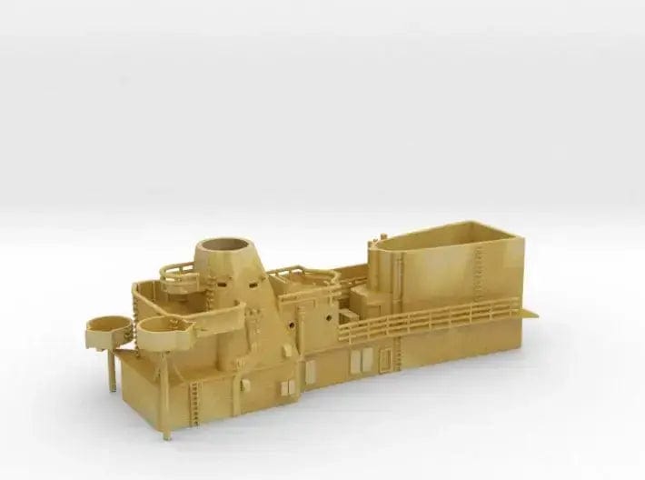 1/192 USN BB59 Funnel Tower (bellow part) - distefan 3d print