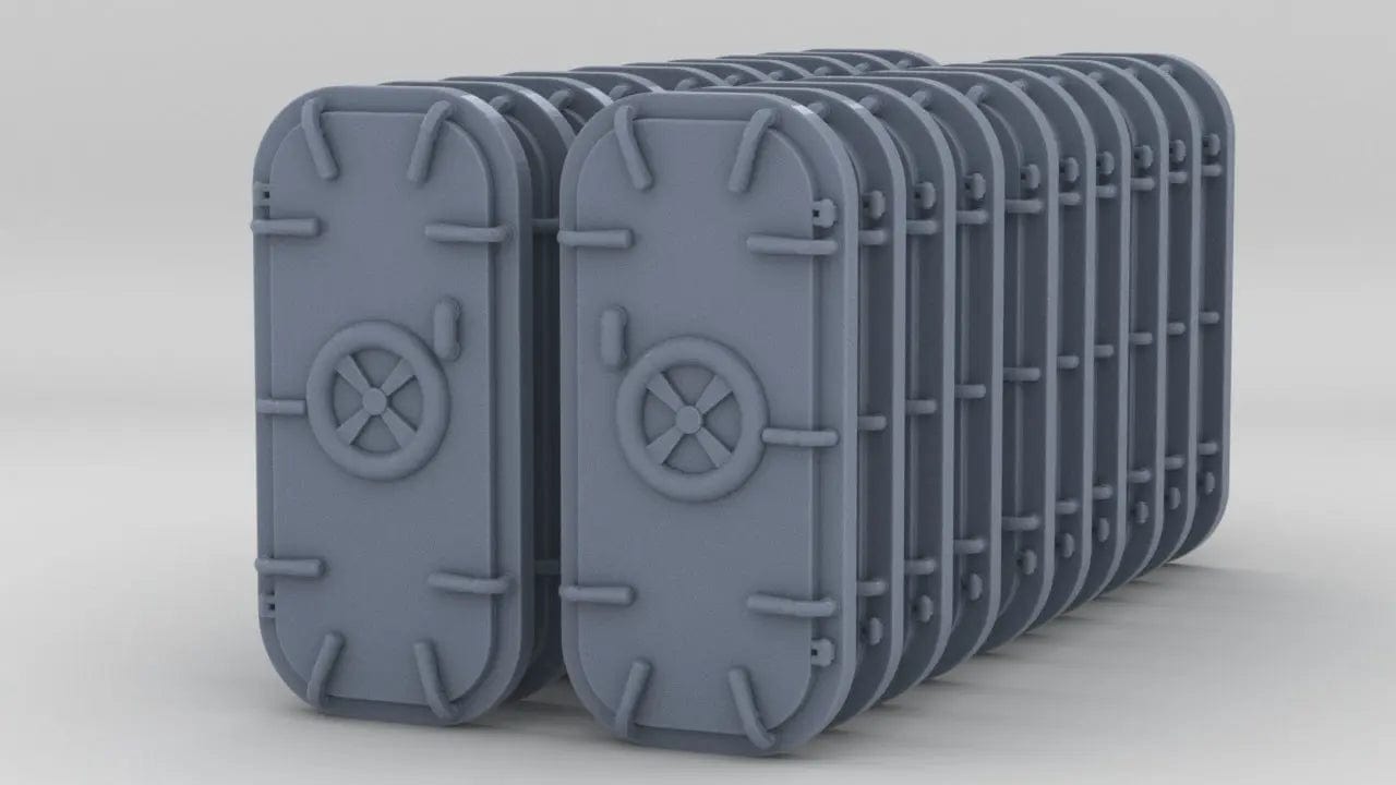 1/192 USN Door Watertight w/ Frame Set (20pcs) - distefan 3d print