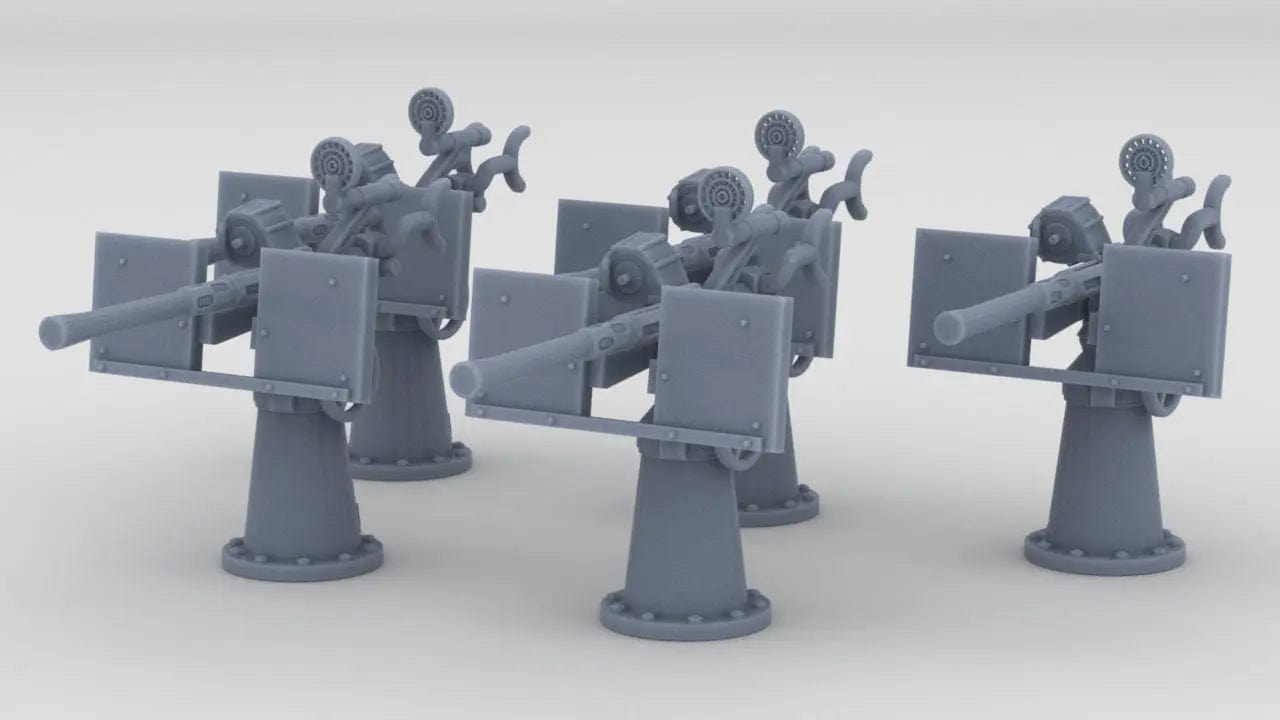1/192 USN Single 20mm Oerlikon Mk4 w/ Shield Set (5pcs) - distefan 3d print