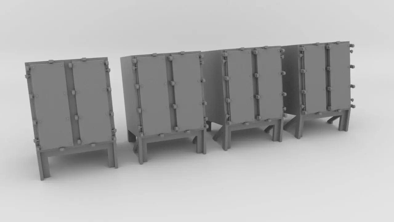 1/192 USN Storage Locker for Hedgehog Thrower Set 4pcs - distefan 3d print