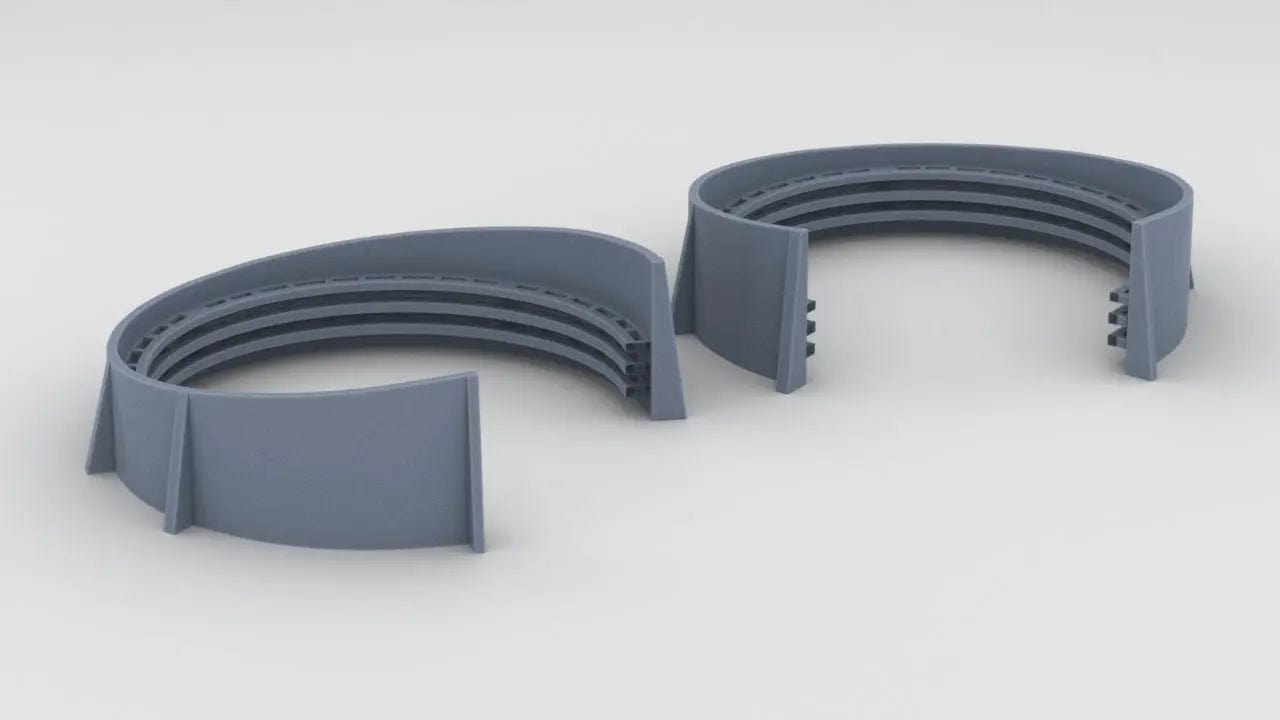 1/192 USS BB59 Aft 40mm Tub Set (2pcs) - distefan 3d 