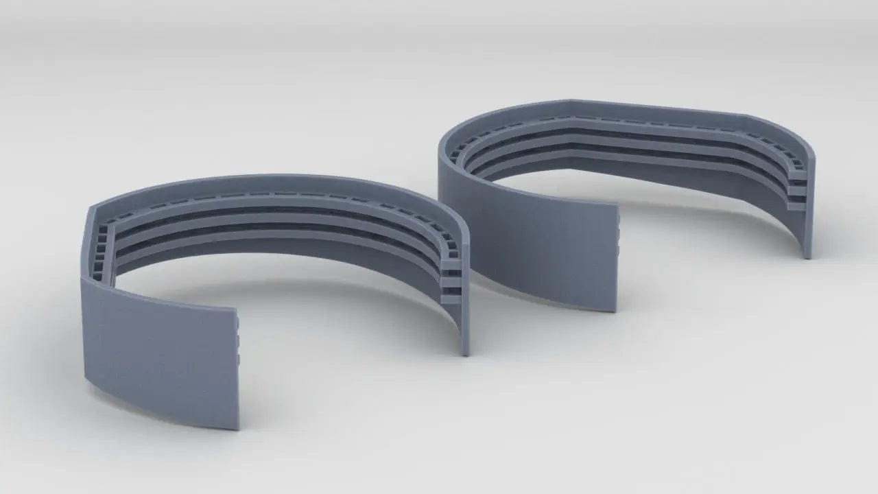 1/192 USS BB59 Aft Level 2 Gun Tubs Set (2pcs) - distefan 3d print