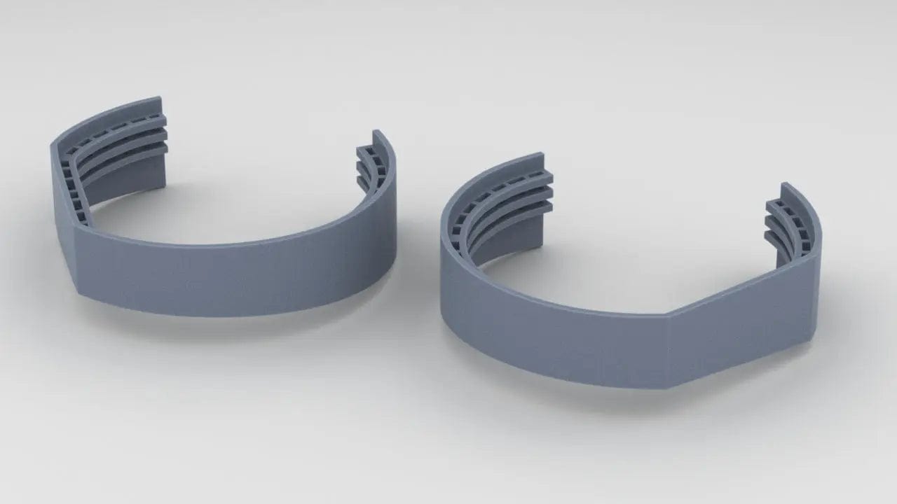 1/192 USS BB59 Aft Level 2 Gun Tubs Set (2pcs) - distefan 3d print