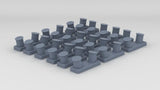1/192 USS BB59 Bollards Set (18pcs)