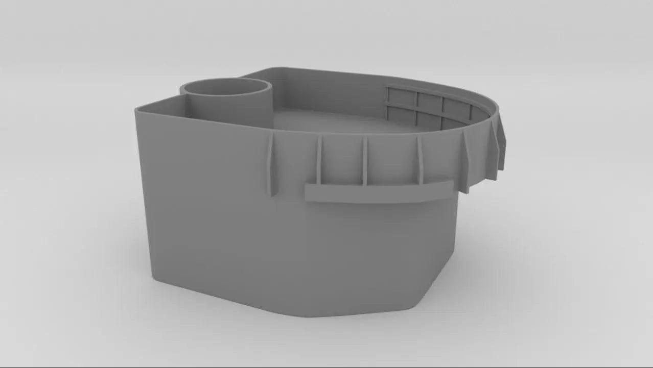 1/192 USS Fletcher Mare Island D Shaped Bofors Tub - distefan 3d print