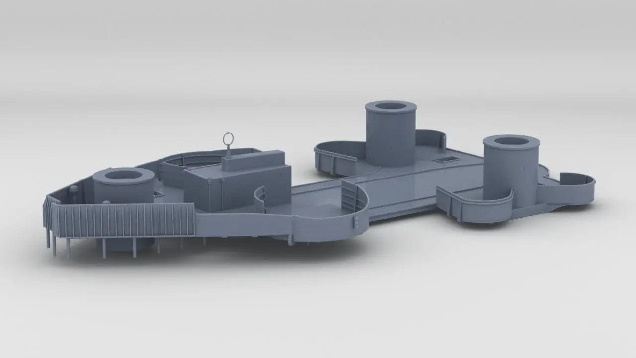 1/192 USS Iowa BB-61 Forward Structure Deck 6 - distefan 3d print