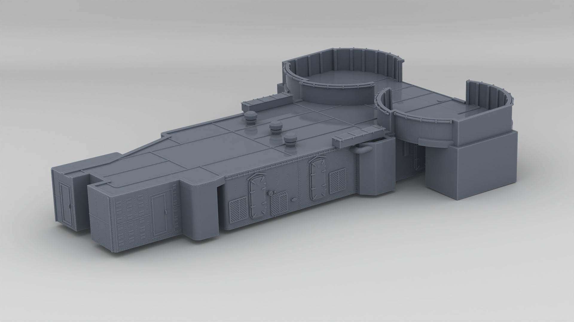 1/192 USS Kidd (DD-661) Amidships Deck 1 (Part 2) - distefan 3d print