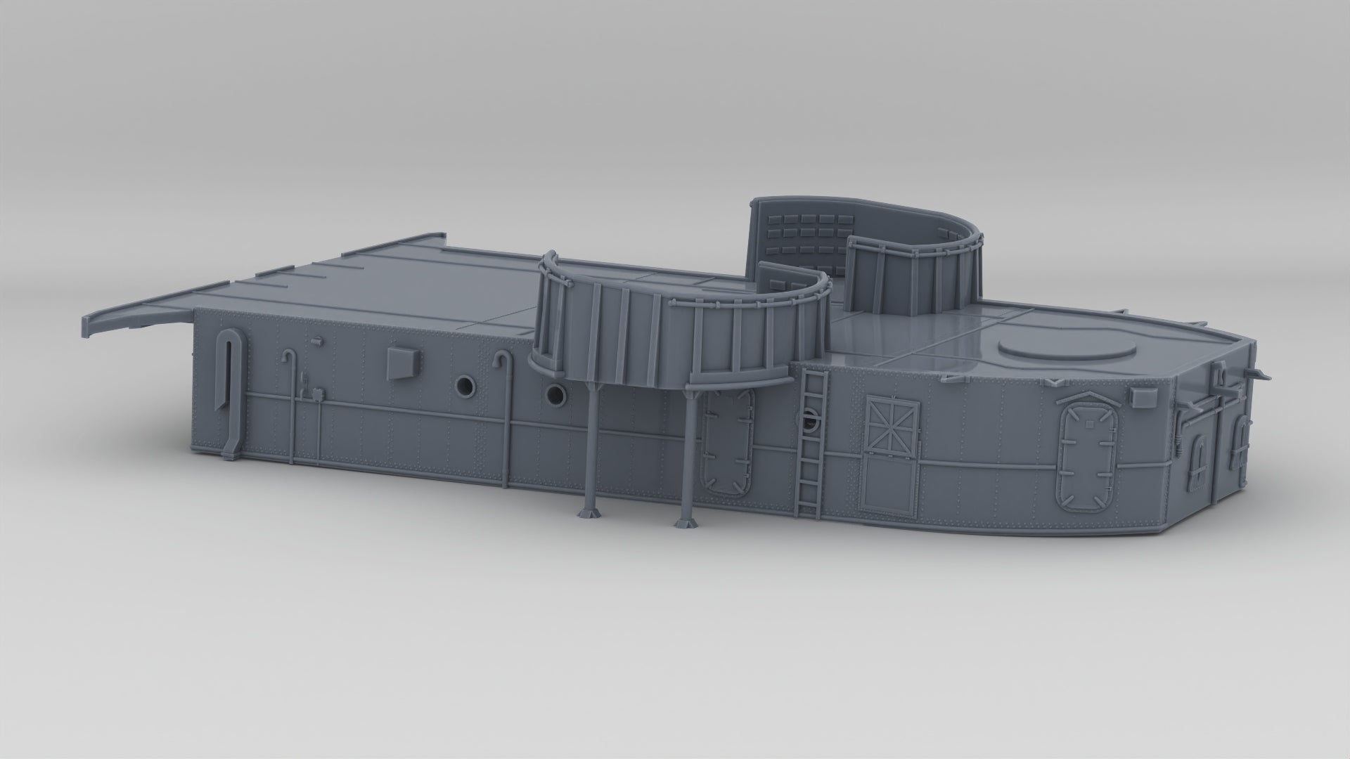 1/192 USS Kidd (DD-661) Forward Deck 1 - distefan 3d print