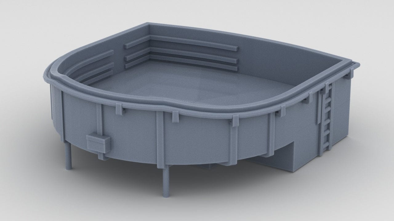1/192 USS Missouri (BB-63) Stern Main Turret 40mm Bofors Tub - distefan 3d print