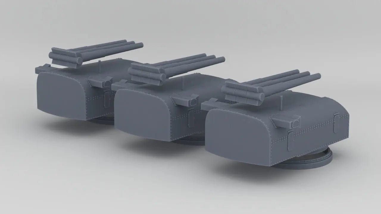 1/192 USS Northampton-class 8"/55 cal. Turrets Set (3pcs) - distefan 3d print