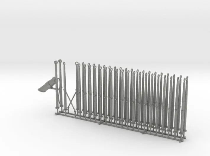1/20 DKM Schnellboot hull handrails set - distefan 3d print