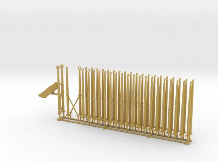 1/20 DKM Schnellboot hull handrails set - distefan 3d print