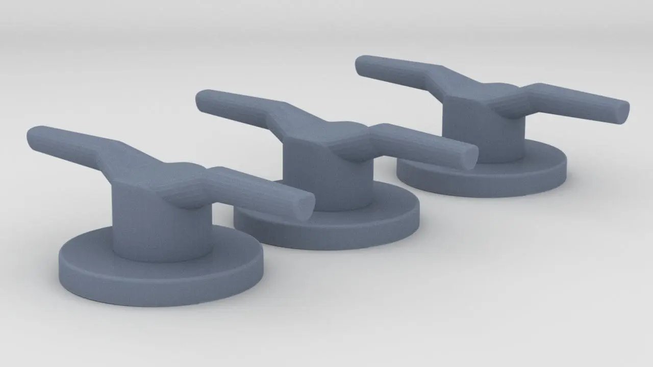 1/20 USN PT Boat 109 Deck Mooring Bitts Set (3pcs) - distefan 3d print