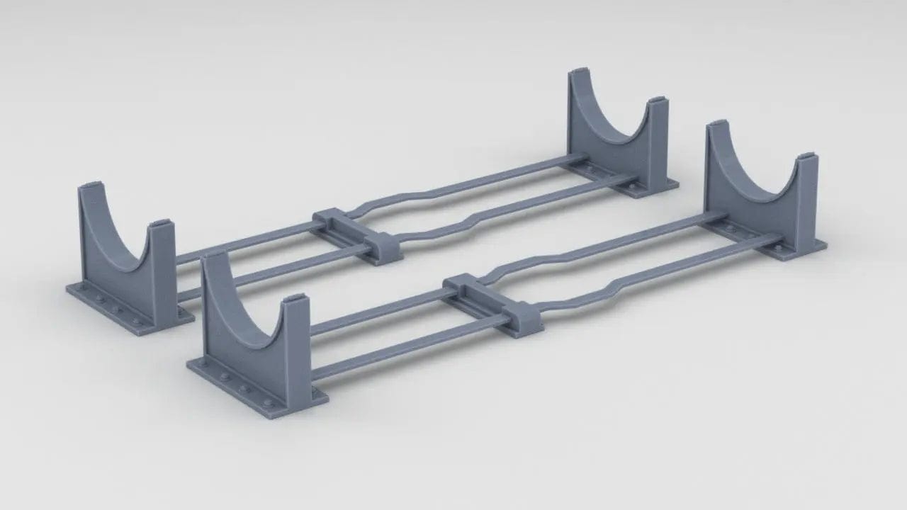 1/20 DKM Schnellboot Torpedo Mount Set (2pcs) - distefan 3d print