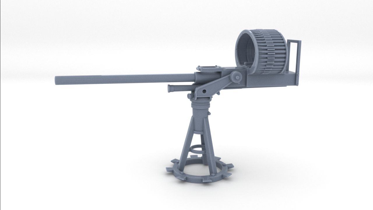 1/20 US PT Boat 37mm Cannon M4 Resin3Dinteractive