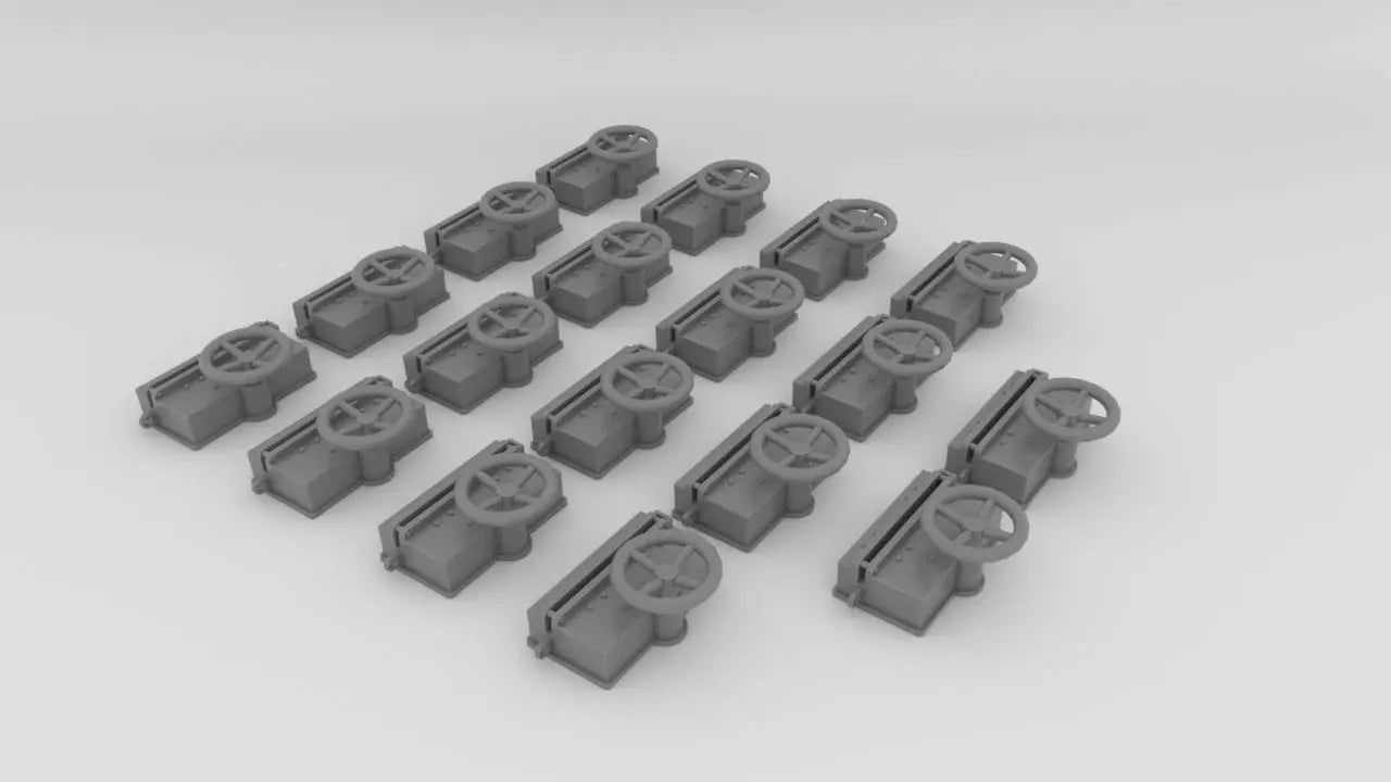 1/200 DKM Anchor Winch Set 18pcs Resin3Dinteractive