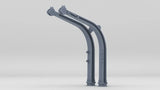 1/200 DKM Bismarck Davits for Boat Long 8m Set (2pcs)