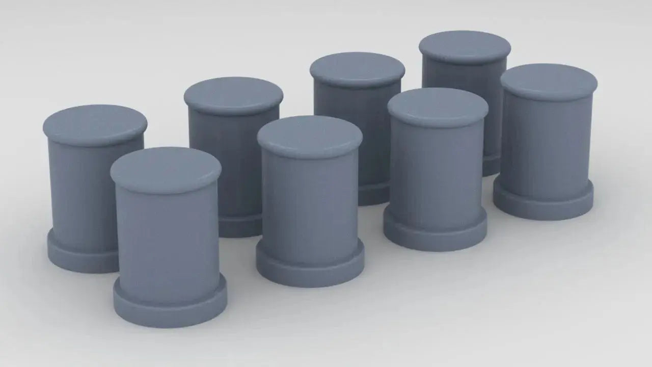 1/200 DKM Bismarck Medium Bollards Set (8pcs) - distefan 3d print