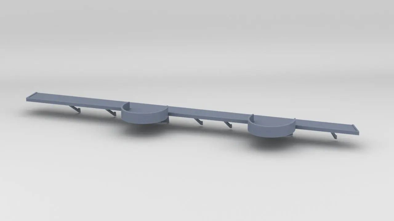 1/200 DKM Graf Zeppelin Port Hull Walkway Gun Tubs - distefan 3d print