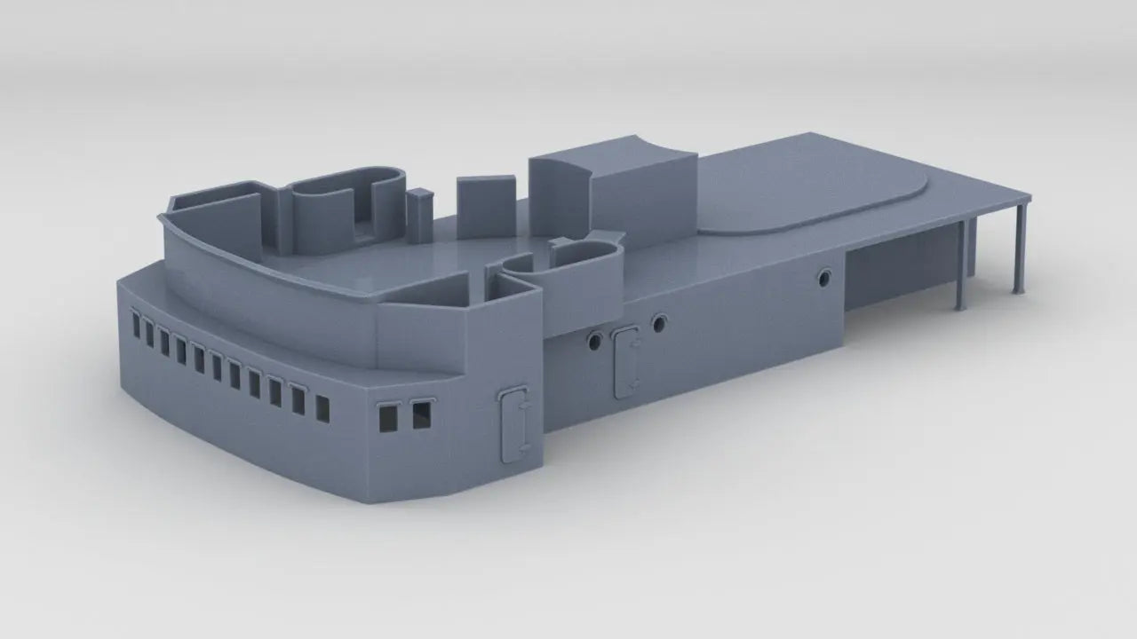 1/200 DKM H-39 Forward Deck 5 - distefan 3d print