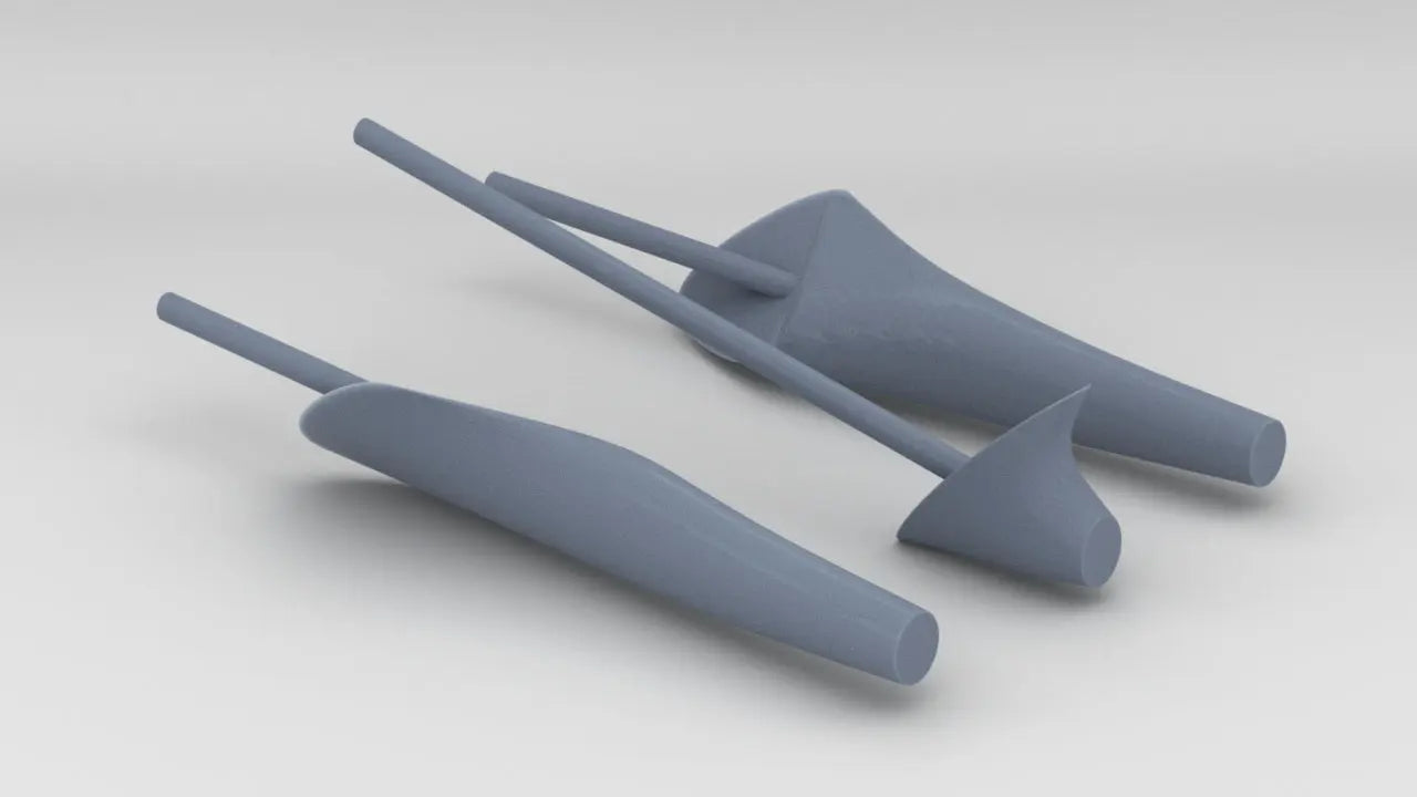 1/200 DKM H-39 Shaft Set (3pcs) - distefan 3d print