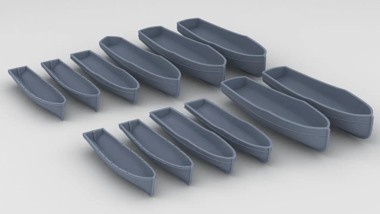 1/200 DKM Safe Boats Set (12pcs) Resin3Dinteractive