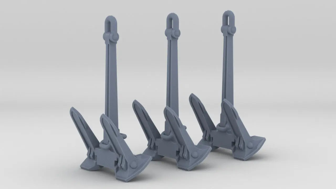 1/200 HMS Barham Anchor Set (3pcs) Resin3Dinteractive
