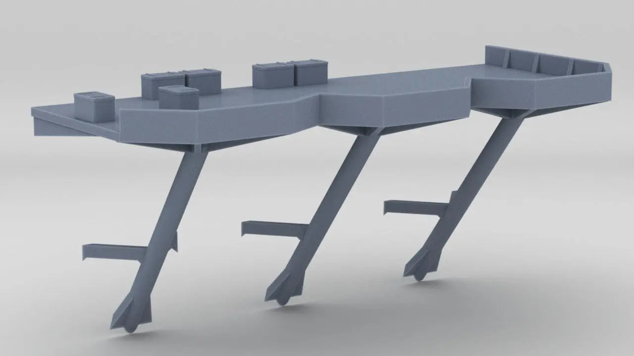 1/200 IJN Shinano Port Amidships Tubs 4 - distefan 3d print