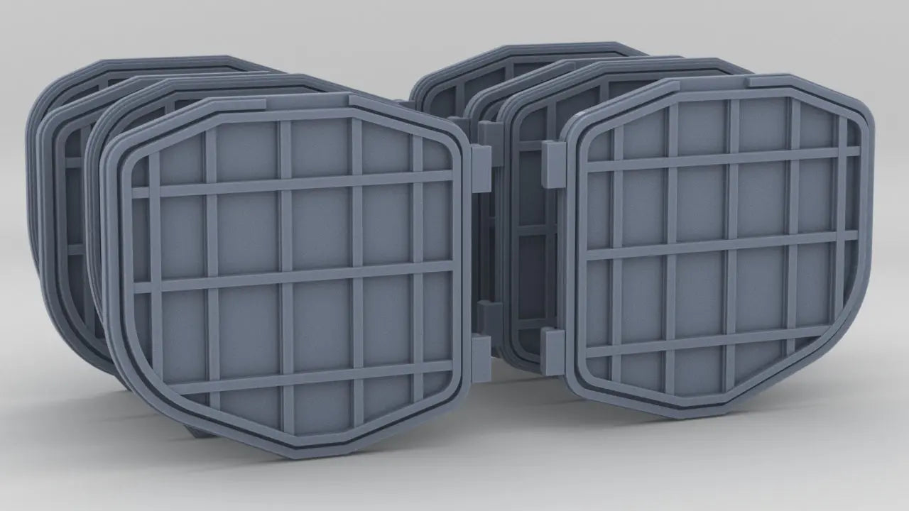 1/200 IJN Yamato Boat Hanger Door Closed Set (8pcs) - distefan 3d print