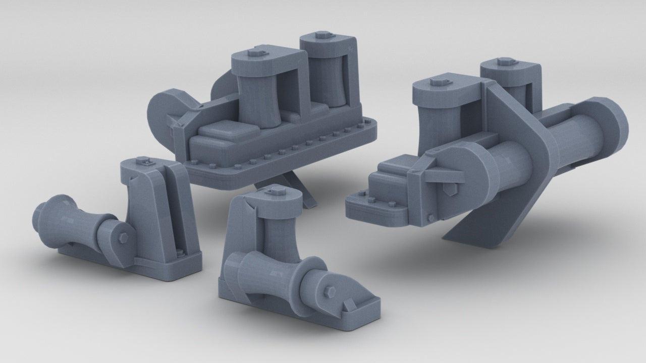 1/200 IJN Yamato Forward Paravane Rollers Set - distefan 3d print