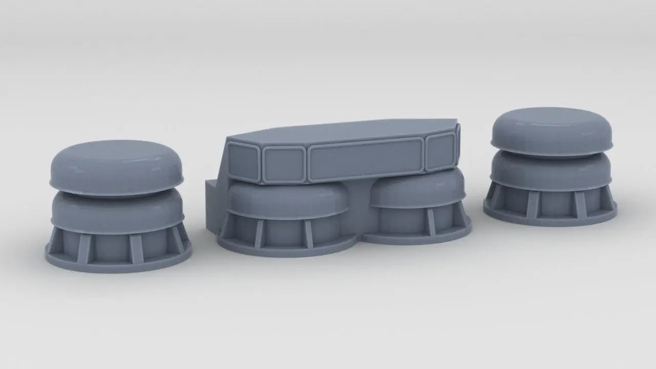 1/200 IJN Yamato Forward Vent Set (3pcs)- distefan 3d print