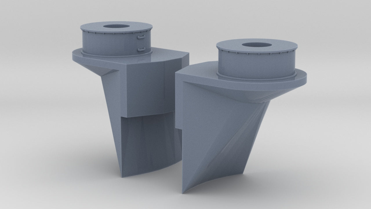 1/200 IJN Yamato Machine Gun Control Tower Mount Set (2pcs) - distefan 3d print