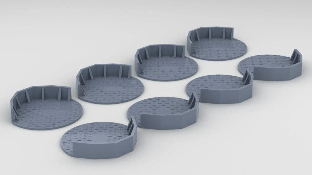 1/200 IJN Yamato Platforms v2 for Triple 25mm Gun Set (8pcs) - distefan 3d print