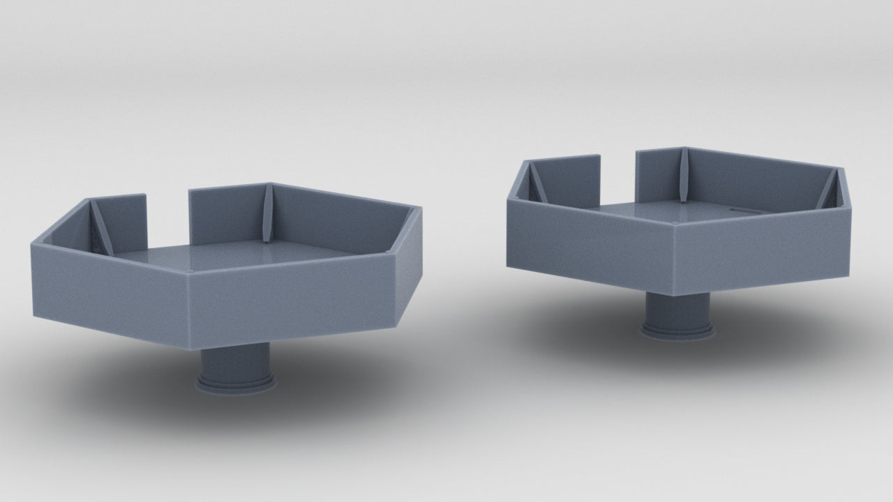 1/200 IJN Yamato Stern Hull 25mm Platform Set (2pcs) - distefan 3d print