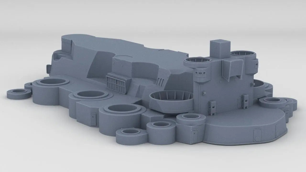 1/200 IJN Yamato Structure Amidships Deck 1 - distefan 3d print