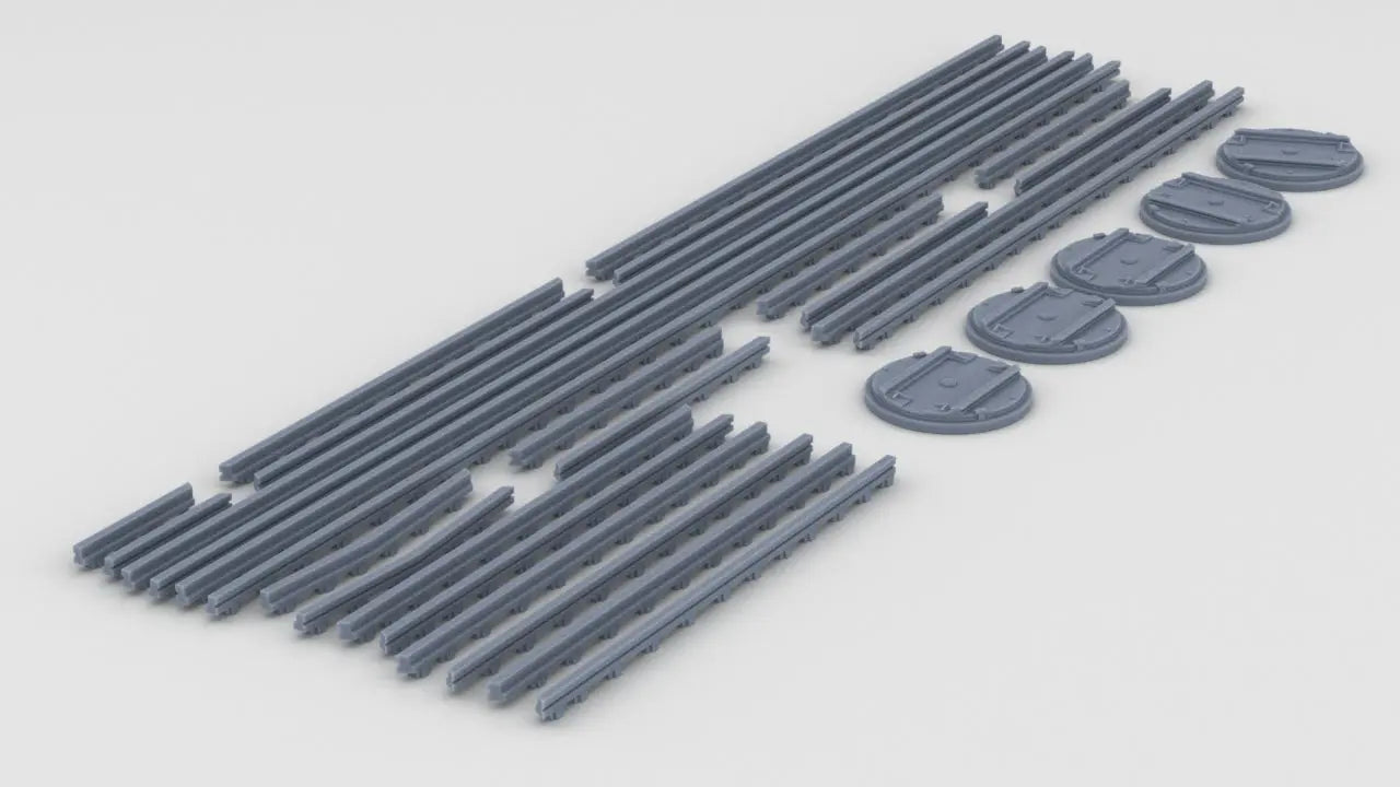 1/200 IJN Yamato Turntables & Rails (Aft Deck) Set v1 Resin3Dinteractive