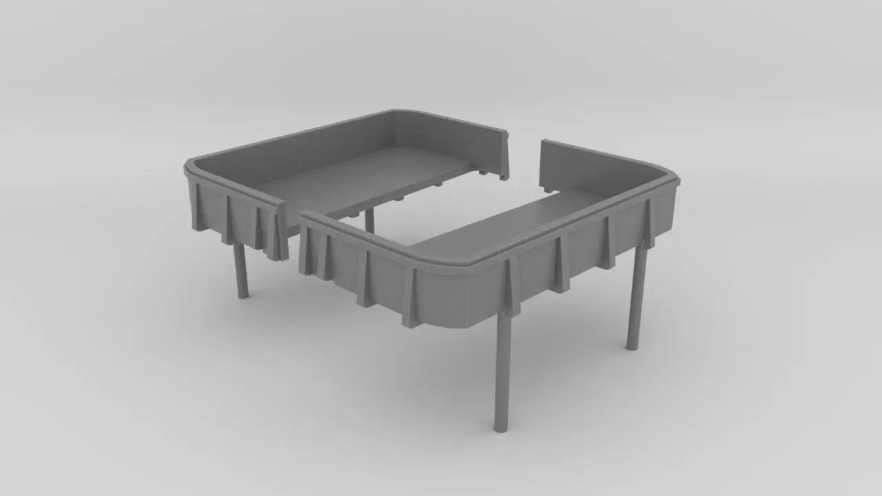 1/200 US Iowa Deck 1 Tubs 20mm x2 Forward Resin3Dinteractive