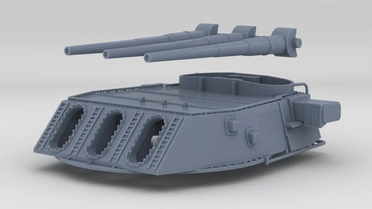 1/200 USN 16in/45 (40,6 cm) Mark 6 Turret 2 - distefan 3d print