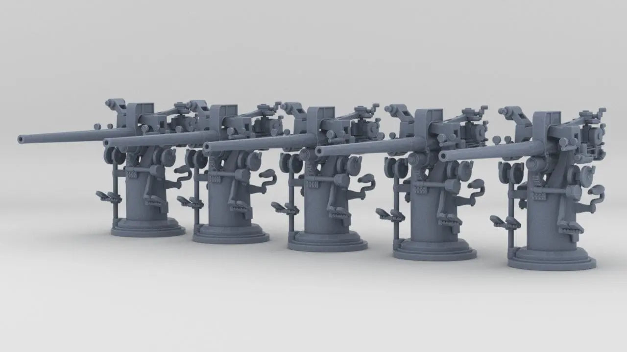 1/200 USN 3 inch 50 [7.62 Cm] Deck Gun Set (5pcs) - distefan 3d print